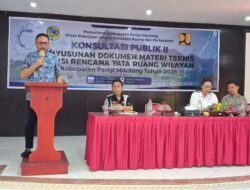 Sekda Zulfinasran Buka Konsultasi Publik II Penyusunan Materi Teknis Revisi RTRW Kabupaten Parigi Moutong