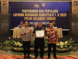 Polda Sulteng Kembali Raih Apresiasi Kemenkeu, Tiga Kali Berturut-turut Terbaik Laporan Keuangan