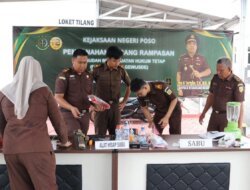Wabup Poso Hadiri Pemusnahan Barang Rampasan Berkekuatan Hukum Tetap di Kejari Poso