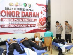 Sambut Hari Bhayangkara ke-80, Polres Parigi Moutong Gelar Donor Darah untuk Bantu Penuhi Kebutuhan Stok Darah