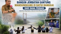 Anwar Hafid Biayai Pembangunan Jembatan Gantung Masungkang Demi Keselamatan Warga