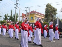 Lomba Gerak Jalan SD dan SMP Semarakkan HUT ke-81 RI di Parigi Moutong
