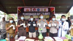 Polres Morowali Utara Musnahkan 366 Gram Sabu dari Empat Kasus Narkoba