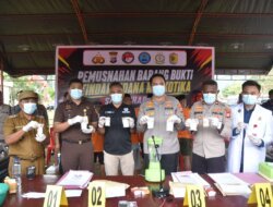Polres Morowali Utara Musnahkan 366 Gram Sabu dari Empat Kasus Narkoba