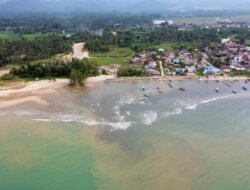 Sedimen dari dugaan aktifitas PETI Kayuboko Mengubah Warna Laut, Sungai Olaya Berstatus Cemar Ringan
