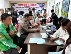 Donor Darah Jelang Hari Lalu Lintas ke-71 Libatkan Ojol dan Berbagai Kalangan di Sulteng
